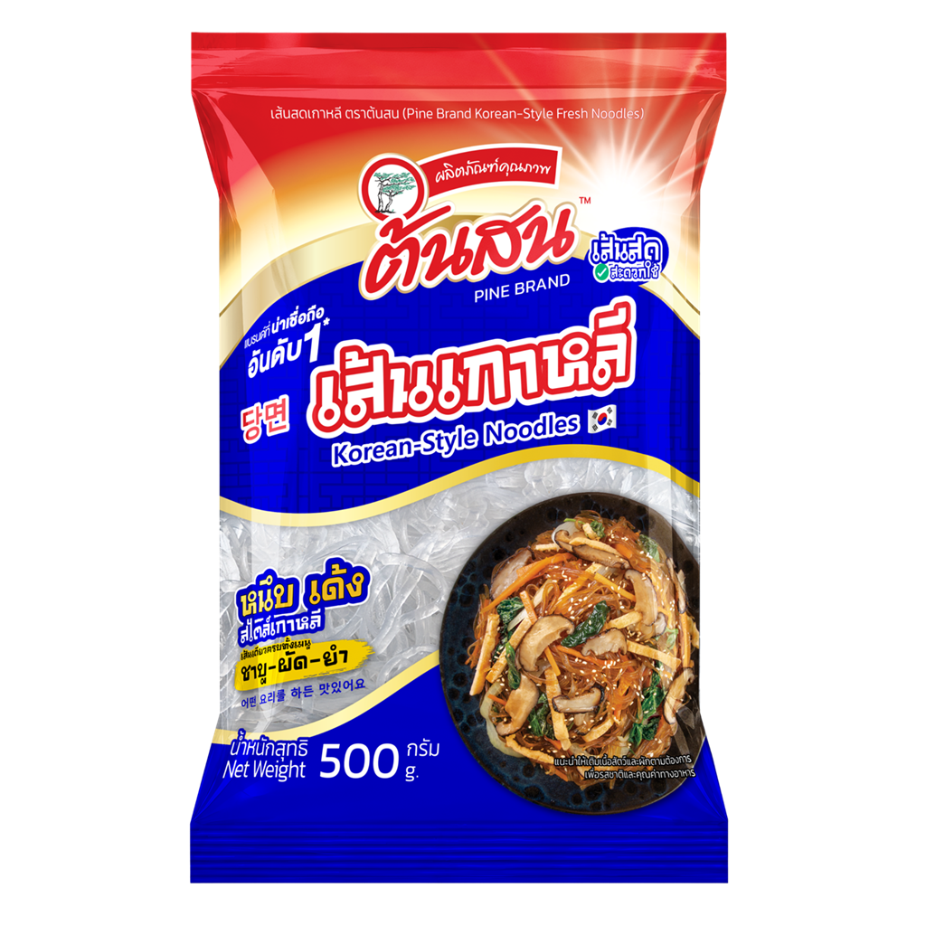 “ต้นสน” เปิดตัว “ต้นสน เส้นเกาหลี” รับกระแส K-Foodชูจุดขายเส้นใส นุ่ม หนึบเด้ง อร่อยง่ายทุกเมนู